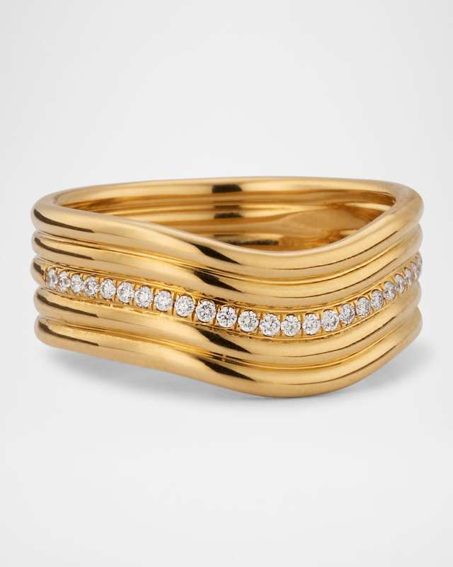 18K Berceau Diamond Cinq Ring
